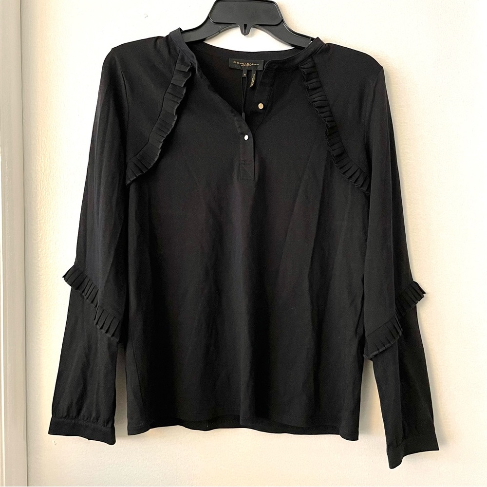Donna Karan Winter Garden Long Sleeve Top NWT